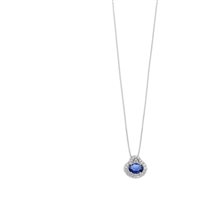 Collana Comete Donna in Oro bianco Zaffiro 0.6 Ct GLB1478 - GLB1478